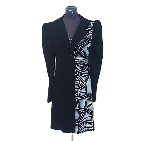 Rock 'N' Karma One Button Closure Knee Length Coat NWT - S/M - Picture 1 of 11